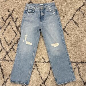 Zara Light Blue Straight Leg Jeans